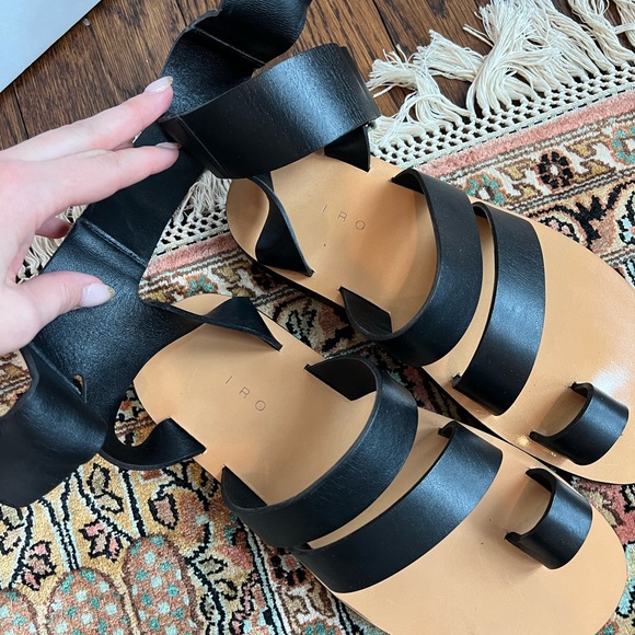 IRO Baby Toe Ring Sandals, Size EU 39, Black - Picture 4 of 6